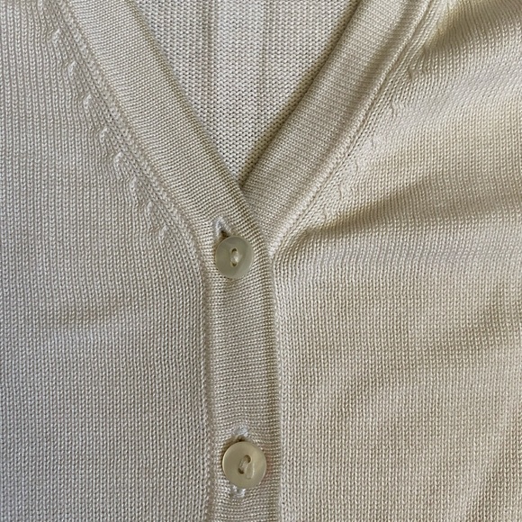 Brooks Brothers white/ beige cardigan - Picture 5 of 6